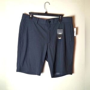 Michael Strahan Men's Charcoal Flat Front Dress Shorts Size Large